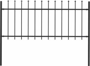 vidaXL Gartenzaun Gartenzaun mit Speerspitzen Stahl