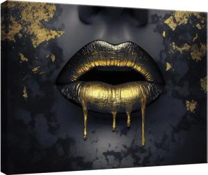 Wallarena Leinwandbild Abstrakt Gold Wandbild XXL
