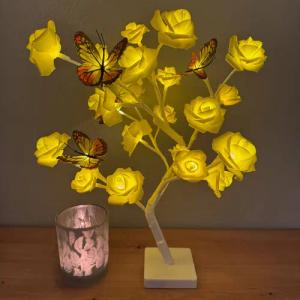 Online-Fuchs LED Baum künstliche Rosen mit
