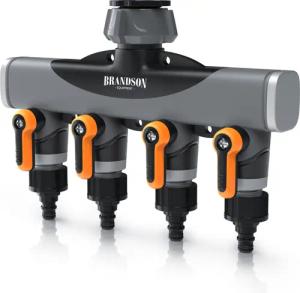Brandson 4-Wege Verteiler 4-fach Wasserverteiler, Schlauchverteiler