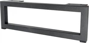 Prima-Online Möbelfuß Rechteckiges Metall-Möbelbein 35/50cm Schwarz
