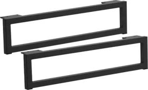 Prima-Online Möbelfuß Rechteckiges Metall-Möbelbein 35/50cm Schwarz