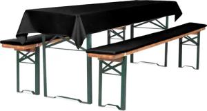TexDeko Bankauflage Bierbankauflagen-Set mit Tischdecke 100x250cm