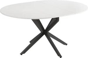 Vicco Esstisch Loyd, Weiß/Schwarz/Schwarz, 120 x