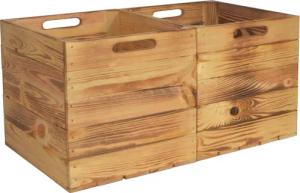 CHICCIE Holzkiste Kallax Aufbewahrungsbox Geflammt 33x38x33cm