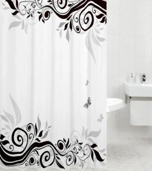 Sanilo Duschvorhang Black Flower 180 x