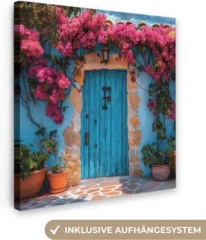 OneMillionCanvasses® Leinwandbild Tür - Holz -