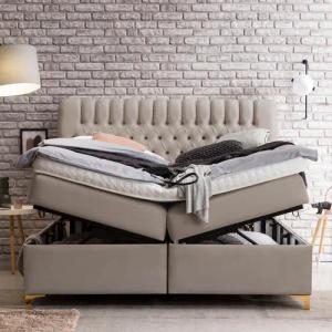 BettCo Stauraumbett Boxspringbett mit Bettkasten Chester