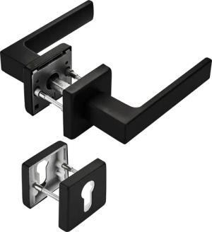 SO-TECH® Drückergarnitur Türdrücker CUBE schwarz 120