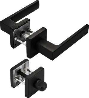 SO-TECH® Drückergarnitur Türdrücker CUBE schwarz 120