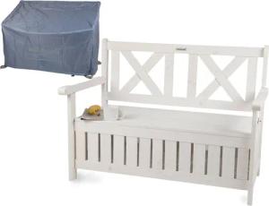 needs&wants® Gartenbank Holz wetterfest mit Stauraum,