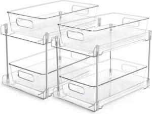 NUODWELL Organizer Multifunktionale Spülschrank, Doppelschicht Unterschrank