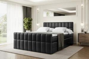 ALTDECOR Boxspringbett MIAMI-Z KING (Multipocket-Matratze H4,