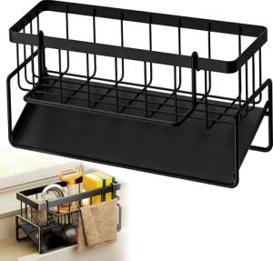 Coonoor Küchenorganizer-Set Spülbecken Organizer mit Abtropfschale,