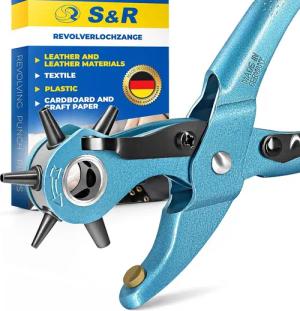 S&R Revolverlochzange MADE IN GERMANY, Gürtel-Lochzange