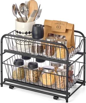 SONGMICS Gewürzregal Küchen-Organizer, 1-tlg., Küchenregal, Ordnungssystem,