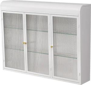 Celya Hängeschrank Wandhängeschrank 3-türiger, gewölbter Glasschrank