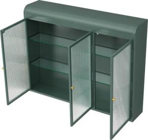 Celya Hängeschrank Wandhängeschrank 3-türiger, gewölbter Glasschrank
