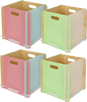 HMF Aufbewahrungsbox Praktische Spielzeugkiste aus Holz