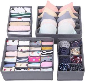 zggzerg Aufbewahrungsbox Aufbewahrungsbox, 4 Stück Faltbare