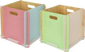 HMF Aufbewahrungsbox Praktische Spielzeugkiste aus Holz