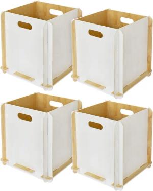 HMF Aufbewahrungsbox Praktische Regalbox aus Holz
