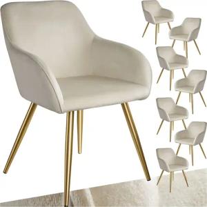tectake Esszimmerstuhl Küchenstuhl Marilyn Samtoptik, goldene