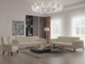 Möbeldreams Chesterfield-Sofa Sofa-Set Arizona Chesterfield Schlaffunktion