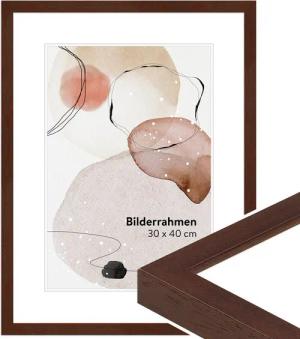 WANDStyle Bilderrahmen H950, Nussbaum-Optik, aus Massivholz
