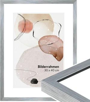 WANDStyle Bilderrahmen H950, Silber, aus Massivholz