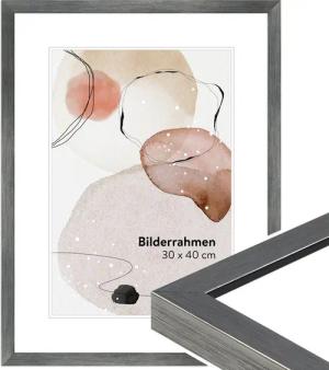 WANDStyle Bilderrahmen H950, Metall-Optik, aus Massivholz