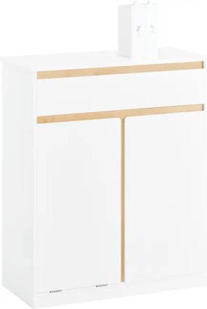 SoBuy Badkommode BZR79, Wäscheschrank mit Wäschesäcken