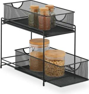 relaxdays Mehrzweckregal Küchen Organizer mit 2