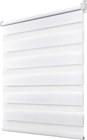Doppelrollo Fensterrollo lichtdurchlässig, Weiß Rollo verdunkelnd,