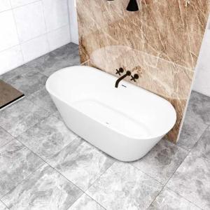duschspa Badewanne Oval Freistehende Badewanne, weiß,
