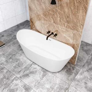 duschspa Badewanne Schiffsform-Freistehende Badewanne, weiß, Acrylbadewanne