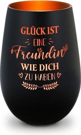 GRAVURZEILE Windlicht aus Glas mit Gravur