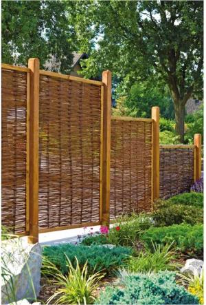 Tetzner & Jentzsch Gartenzaun FAKO Weidengeflechtzaun