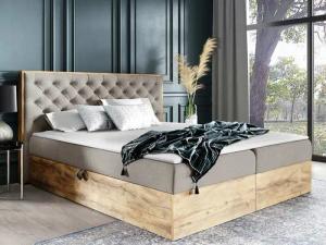 MIRJAN24 Boxspringbett Wood 3 (mit Hauptmatratze,