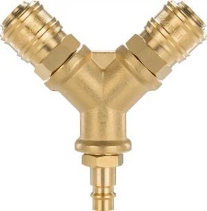Poppstar Druckluftgeräte-Set Adapter Y-Verteiler-Anschluss 2-fach, 1-tlg.,