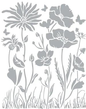 Stamperia Malschablone Atelier Flower, 25 cm