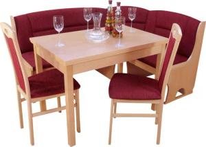 moebel-direkt-online Eckbankgruppe 4tlg. Eckbankgruppe, Stellfläche 125x165