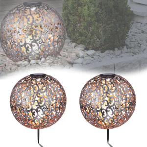 bmf-versand LED Solarleuchte Solarleuchte Garten 2er