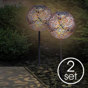 bmf-versand LED Solarleuchte Solarleuchten Garten 2er