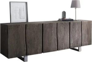 DELIFE Sideboard Live-Edge, Akazie Platin 220