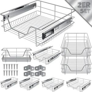 KESSER Schublade, Teleskopschublade Küchenschublade Küchenschrank