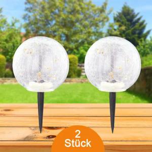 bmf-versand LED Solarleuchte Solarleuchte Garten 2er