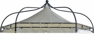 DEGAMO Pavillon-Ersatzdach MODENA, 6-eckig 320cm Durchmesser,