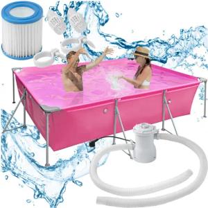 tectake Framepool Swimming Pool, rechteckig