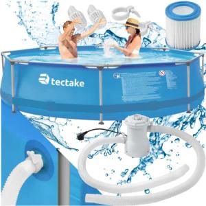 tectake Framepool Swimming Pool, rund